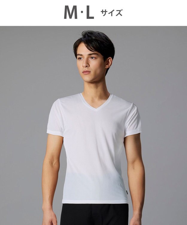 WACOAL MEN インナー　【ムレからの解放】　吸放湿性　吸汗速乾　通気性　3分袖　/ブロス　GL3310 ホワイト