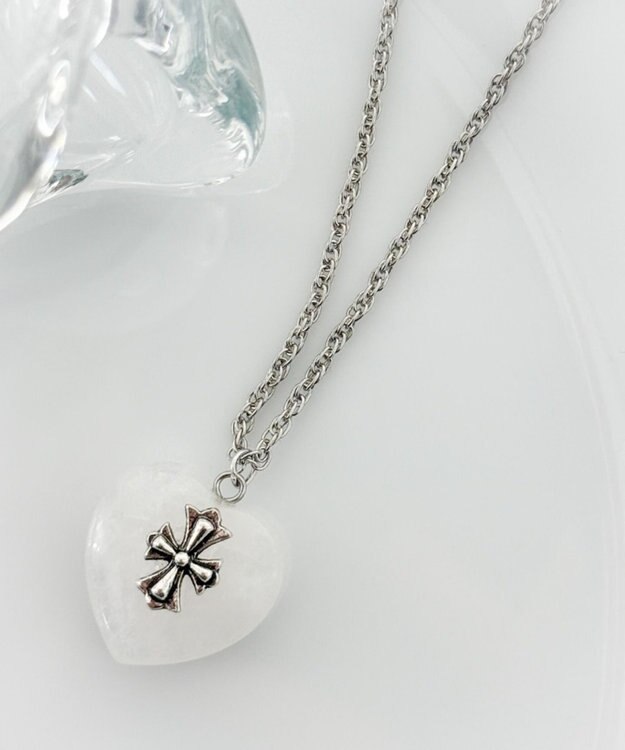 WEGO Lクロスハートネックレス 柄1