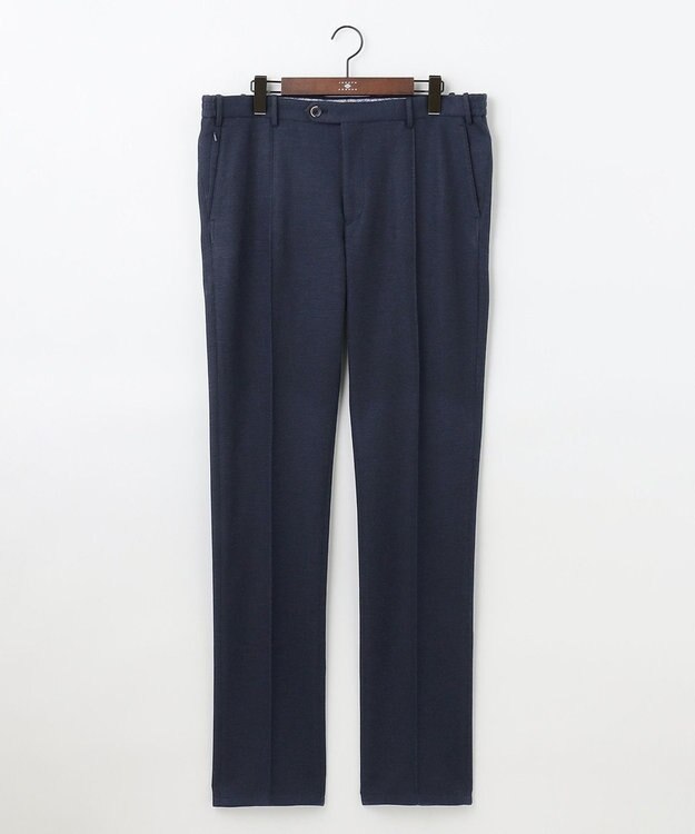 JOSEPH ABBOUD 【キングサイズ・JAPAN FABRIC】ウエスト伸びる ジャージー パンツ ネイビー系