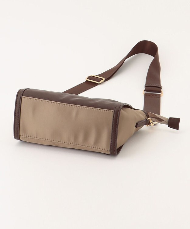 LA BAGAGERIE 【MONICA】ナイロンコンビショルダーバッグ チャコールグレー