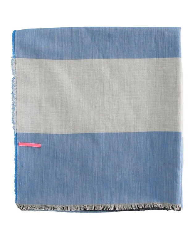 POLS 播州織 極細コットンストール ブルー