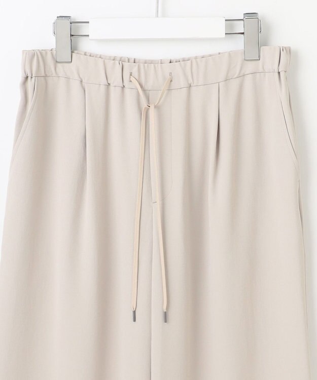 J.PRESS LADIES 【洗える・接触冷感・吸水速乾】Lightジョーゼット ワイド パンツ グレージュ系