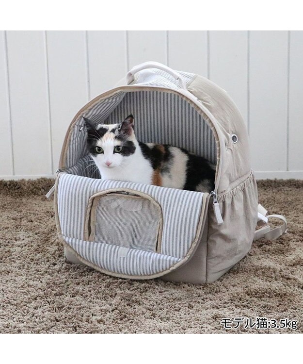 PET PARADISE ペットパラダイス リュック キャリーバッグ  シンプル ハグ＆リュック 【小型犬】 ベージュ