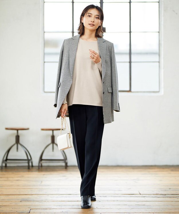 ICB W/Ryチェック テーラードジャケット ブラック系