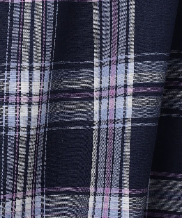 組曲 KIDS 【150-160㎝】プランタンチェック ワンピース ネイビー