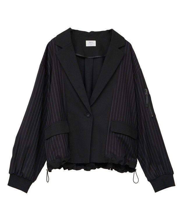 YECCA VECCA MA-1風デザインジャケット Stripe