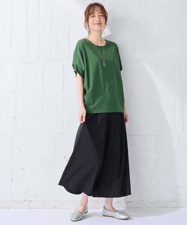 ANY L ゆるシルエットドルマンプルオーバー グリーン