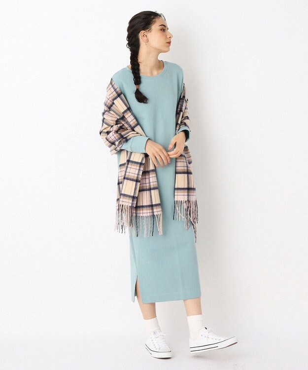 MOONBAT WEB限定【洗える】ミエル (miel) カシミヤ100％ チェックストール ベージュ