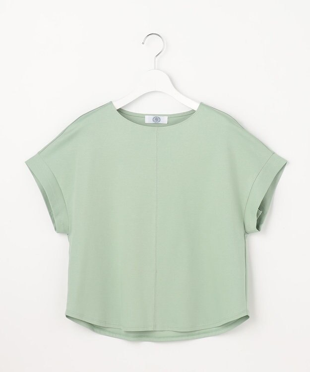 J.PRESS LADIES L 【2WAY】コットンスムース フレンチスリーブ カットソー ソフトグリーン系