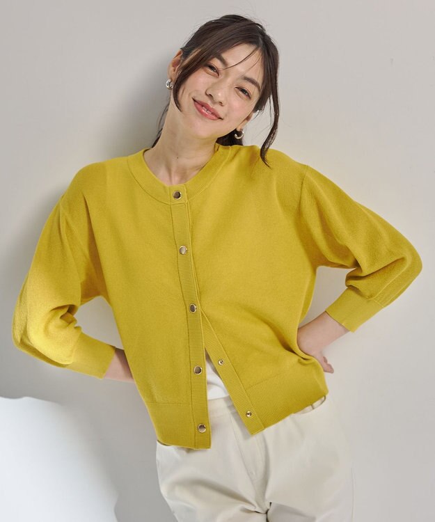 イエローニットカーディガン 70's SEARS Knit Cardigan Yellow SIZE L 70年代 シアーズ
