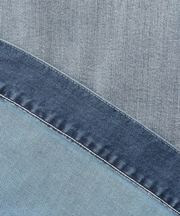 自由区 L 【ご好評につき追加生産・洗える】USUKARU DENIM ノーカラージャケット ダルブルー系