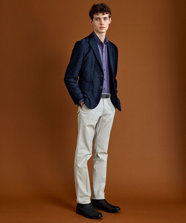 JOSEPH ABBOUD 【洗える】スタイルアップジャケット ネイビー系