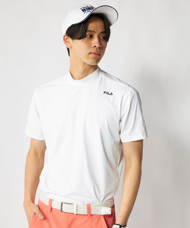 FILA GOLF／marie claire 【FILA GOLF】半袖モックネックシャツ オフホワイト