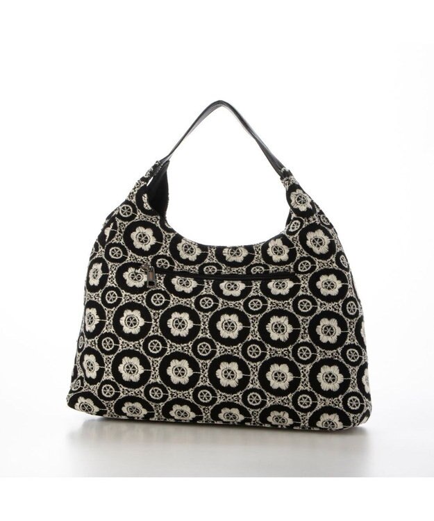 UNBILLION カシュカシュ cachecache / WEB限定刺繍2本手トートバッグ ブラックドット