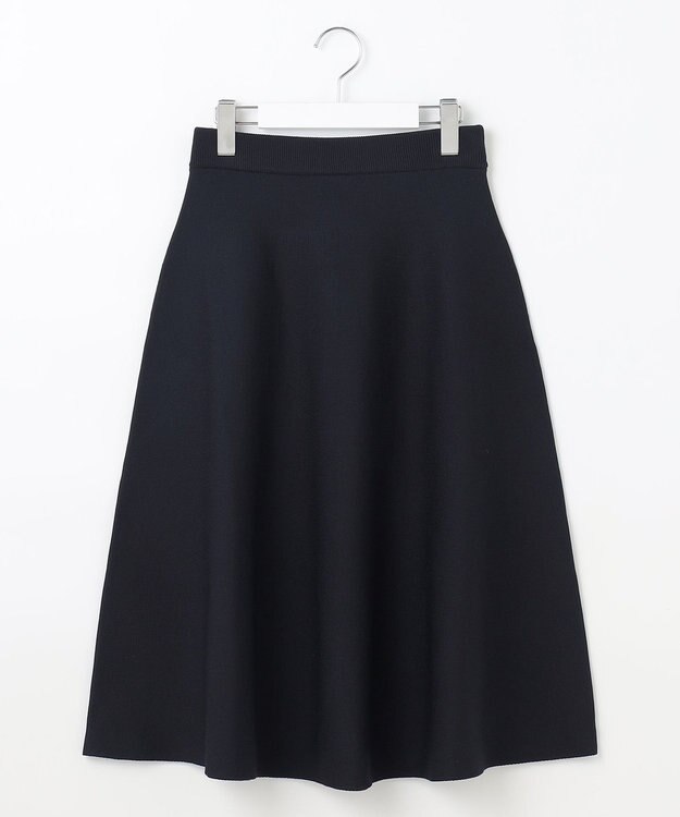 Feroux 【洗える】パフスリーブフリル ニットセットアップ ネイビー系