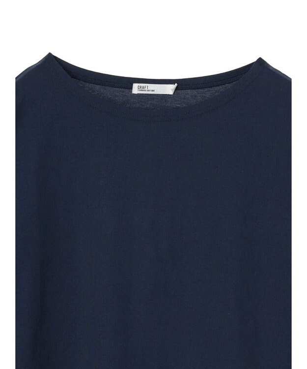 CRAFT STANDARD BOUTIQUE 【ＵＶカット】布帛切り替えプルオーバー Navy