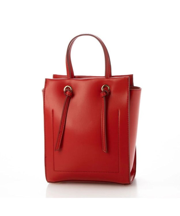 UNBILLION カシュカシュ cachecache / ノットハンドル縦長ミニトート レッド