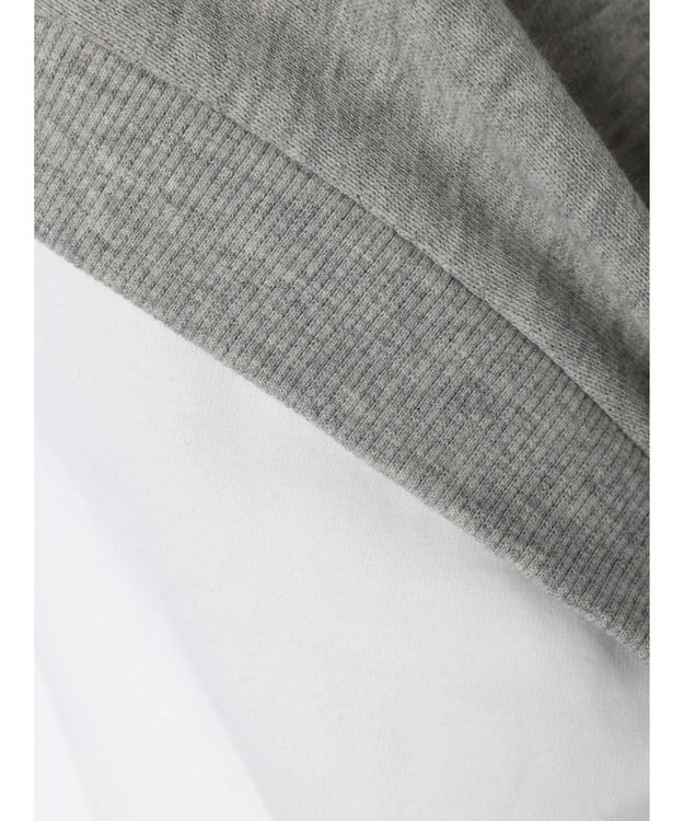 CRAFT STANDARD BOUTIQUE 裏毛袖レイヤード風パーカー Gray Mixture