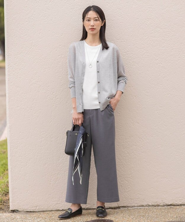 J.PRESS LADIES 【2way】スプリットレザー ナノポシェット バッグ ブラック系