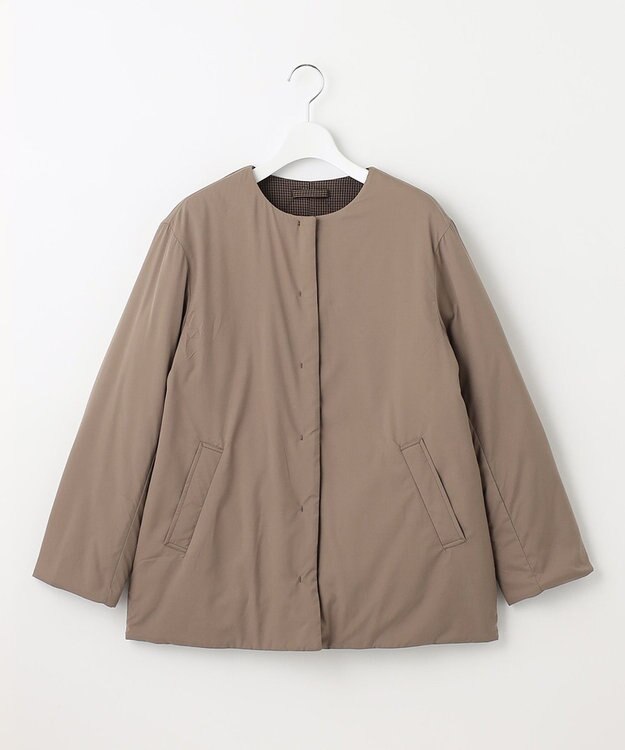 J.PRESS LADIES ピーチマルチポリリバーシブル アウター ブラウン系