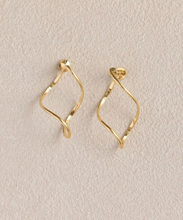 Phoebe 2wayグレースツイストラインイヤリング　ゴールド ゴールド