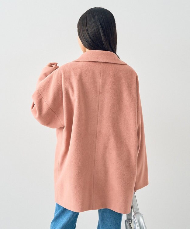 earth music&ecology オーバーテーラードジャケット　シャギー Pink