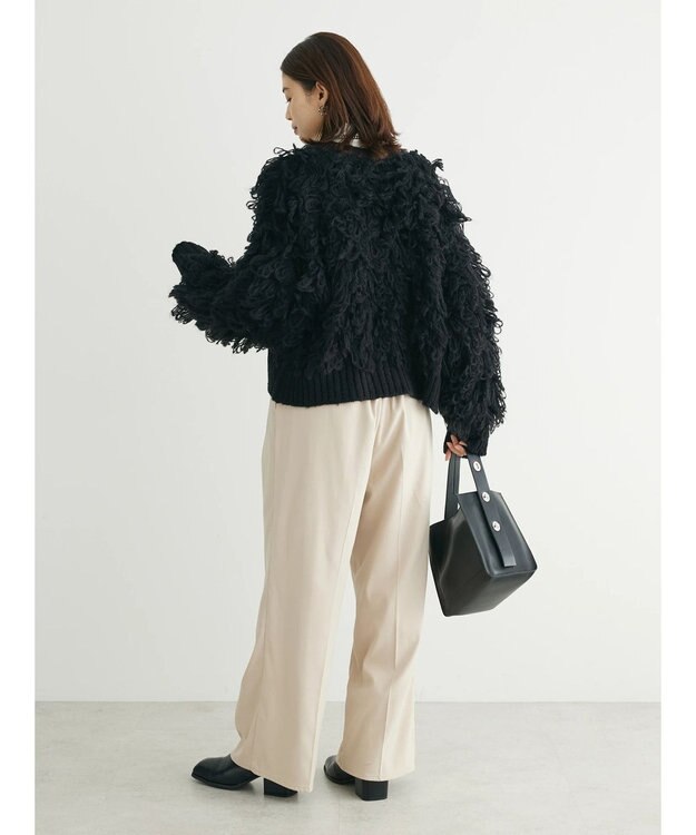 Green Parks ・Ｐｅｔｉｔ　Ｆｌｅｕｒ　ループニットカーディガン Black