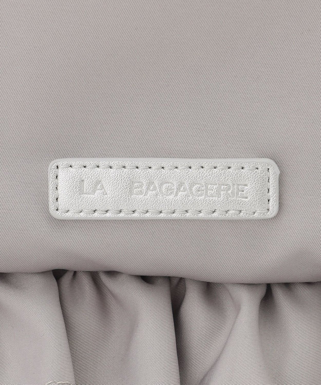 LA BAGAGERIE LA BAGAGERIE×chiyo ポーチ付きフリルエコバッグ シルバー