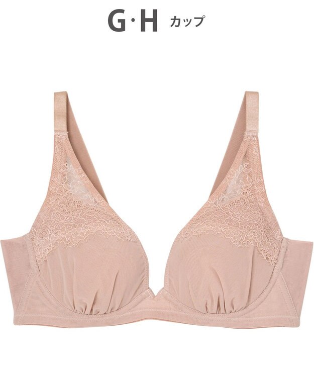 WACOAL ブラジャー 【小さく見せるブラ】 着やせ効果 ボリュームを逃がしてほっそり 脇高設計 Hカップまで対応 大きいサイズ レディース フルカップ BMM322 /ワコール ラズベリー