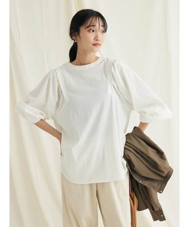 CRAFT STANDARD BOUTIQUE レーヨンデシンドルマンブラウス Off White