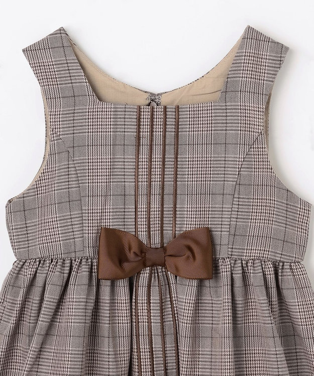 ANY KIDS メロディジャンパースカート ブラウン×チェック