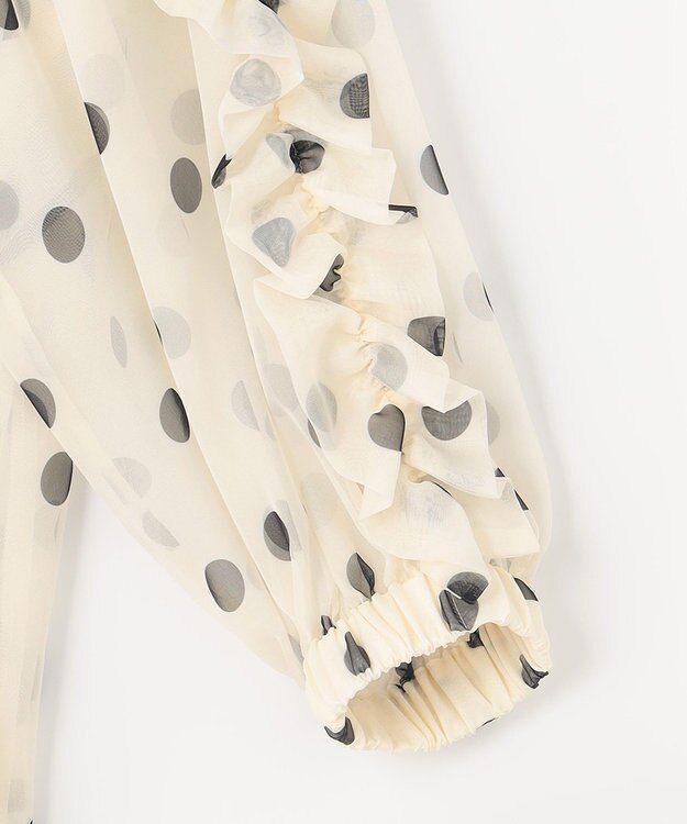 組曲 S 【組曲×setsuko sagittaire】シフォンプリントバックシャンブラウス アイボリー系5