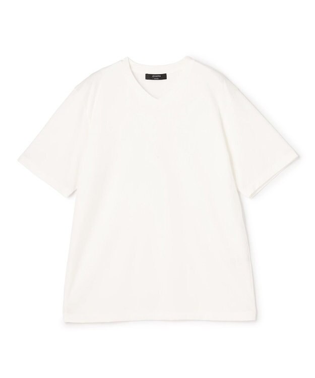JOSEPH HOMME 【新色追加】ハイゲージベアスムース　VネックＴシャツ ホワイト系