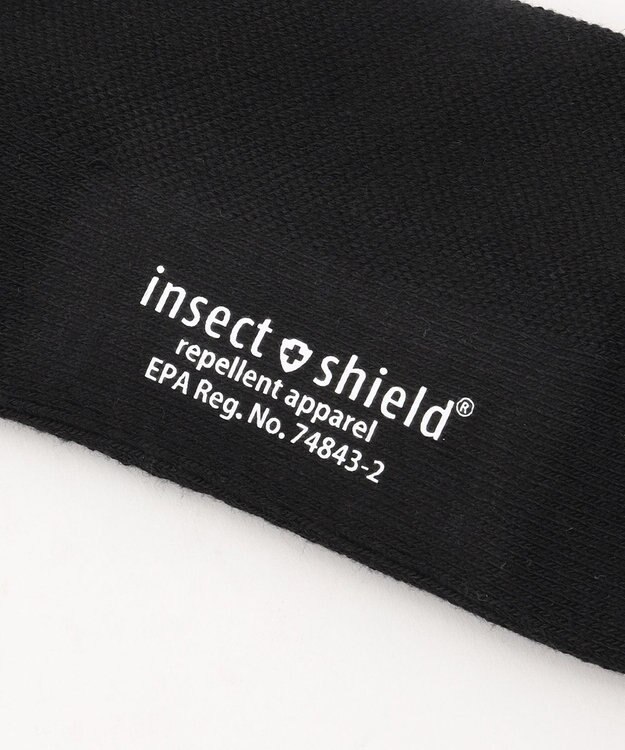 PW CIRCULUS 【虫よけ加工】【MEN】バックLOGOソックス ミドル丈 ゴルフ ブラック系