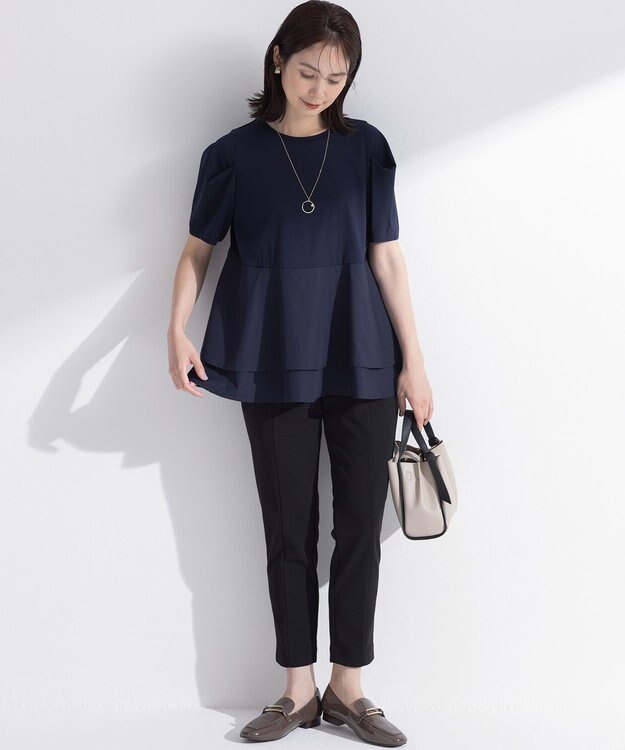 組曲 L シャツコンビティアード カットソー ネイビー系