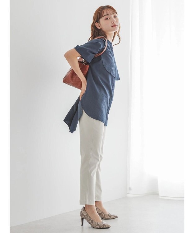 AMERICAN HOLIC フロントフリルブラウス Navy