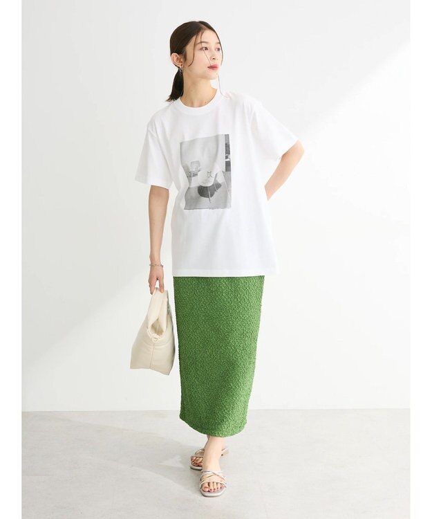 Green Parks BEST PRICE フクレジャガードIラインスカート Green