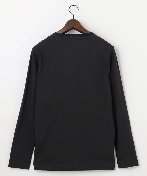 JOSEPH ABBOUD 【オリジナルオーガニックコットン使用】JOE COTTONサッカー クルーネック Tシャツ ブラック系