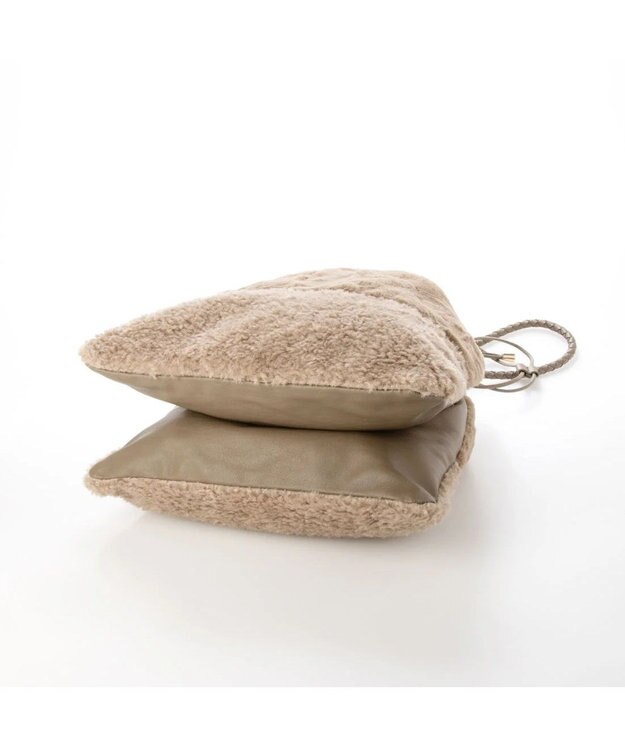 UNBILLION cachecache 切り替えエコファー三つ口巾着トート オーク