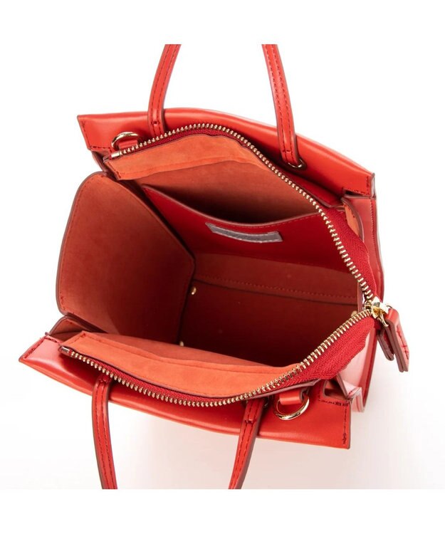 UNBILLION カシュカシュ cachecache / ノットハンドル縦長ミニトート レッド