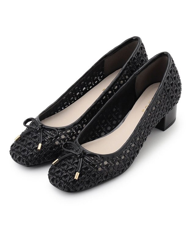 TOCCA CROCHET WITH RIBBON PUMPS パンプス ブラック系