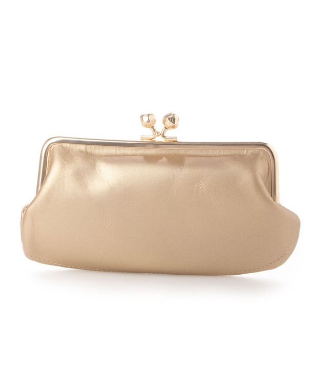 UNBILLION perche フラグメントケース付きアンティーク調ガマグチ長財布 ゴールド