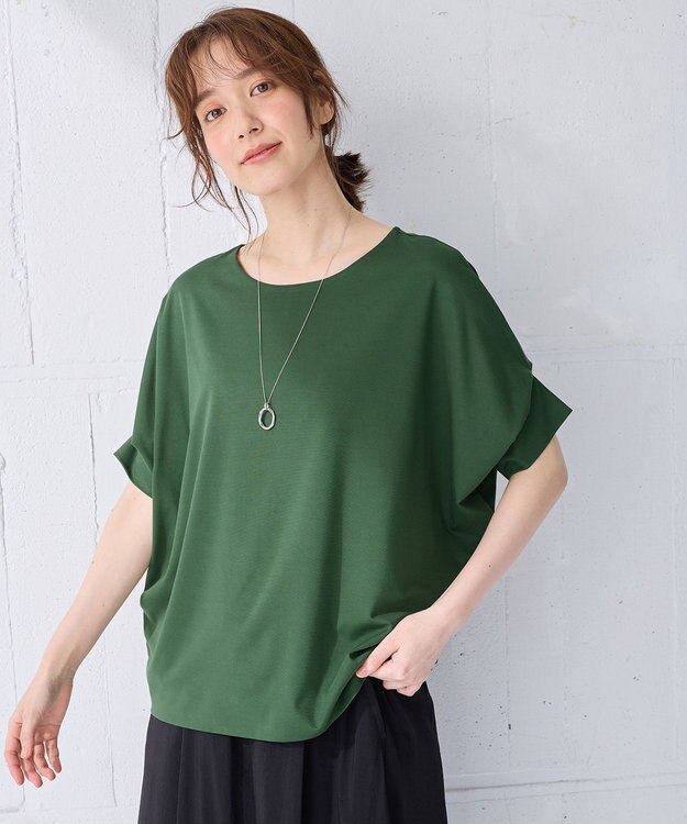 ANY L ゆるシルエットドルマンプルオーバー グリーン
