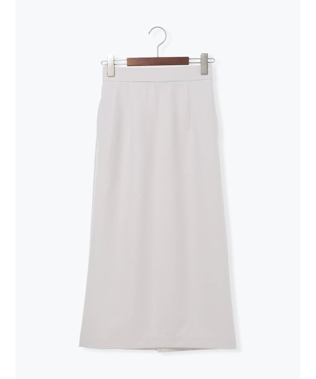 Te chichi 【雑誌掲載アイテム】ダブルクロスイージーナロースカート グレー