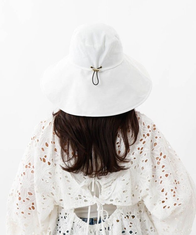 AURORA 【 Beaurance （ビューランス）】サマーシールド広つばキャペリンハット ホワイト