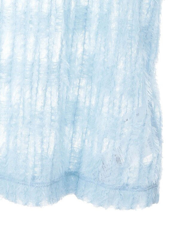 AMERICAN HOLIC チュールフリンジシアーＴシャツ Light Blue
