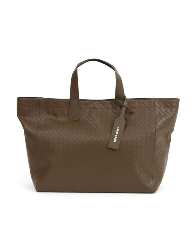 UNBILLION カシュカシュ cachecache / メッシュエンボスA4ショッパートート チョコ