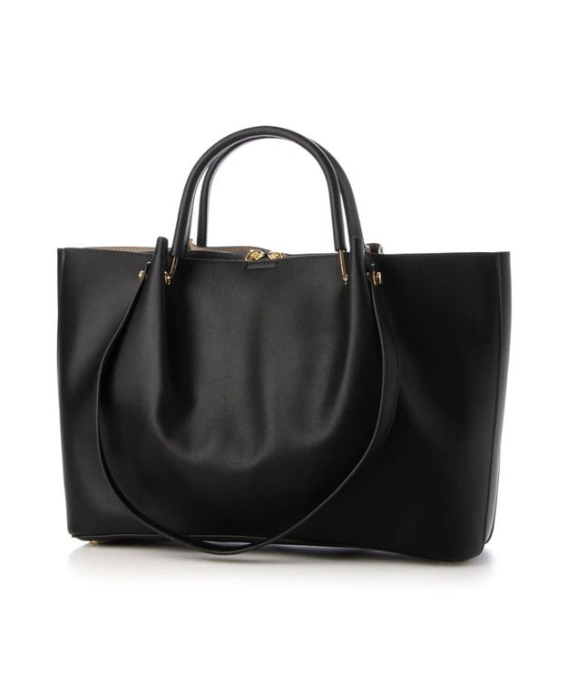 UNBILLION cachecache PCケース付きメタルハンドルA4トートバッグ ブラック