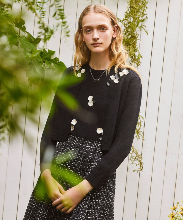 TOCCA 【洗える】FLOWER BONBON カーディガン ブラック系