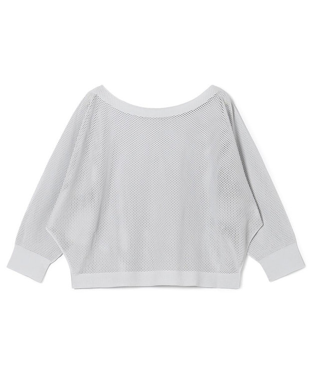 Chacott 【ノーソーイングニット】7分袖メッシュニットTシャツ パールグレー